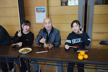 自分たちで打った蕎麦をいただきました